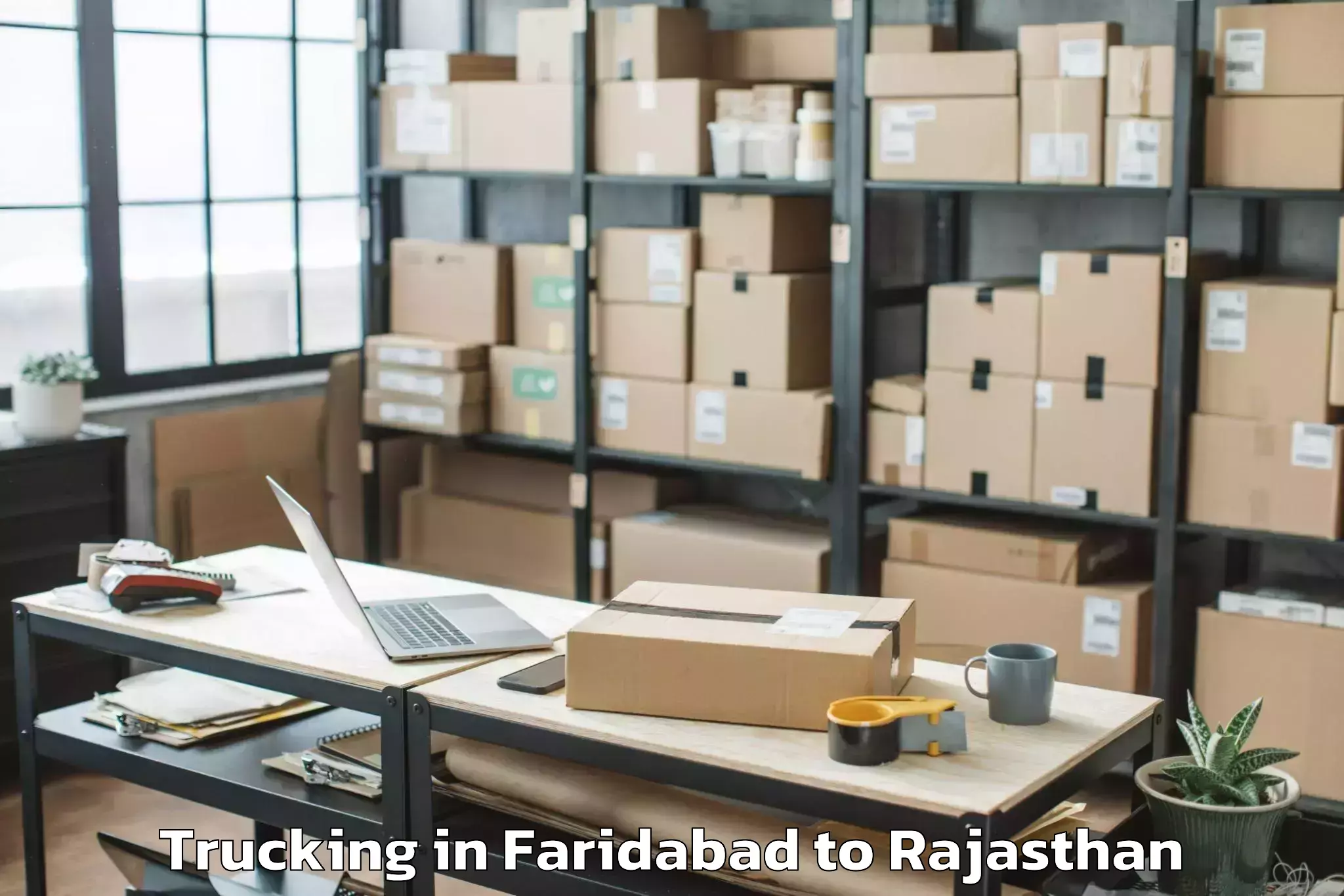 Book Faridabad to Ladnun Trucking Online